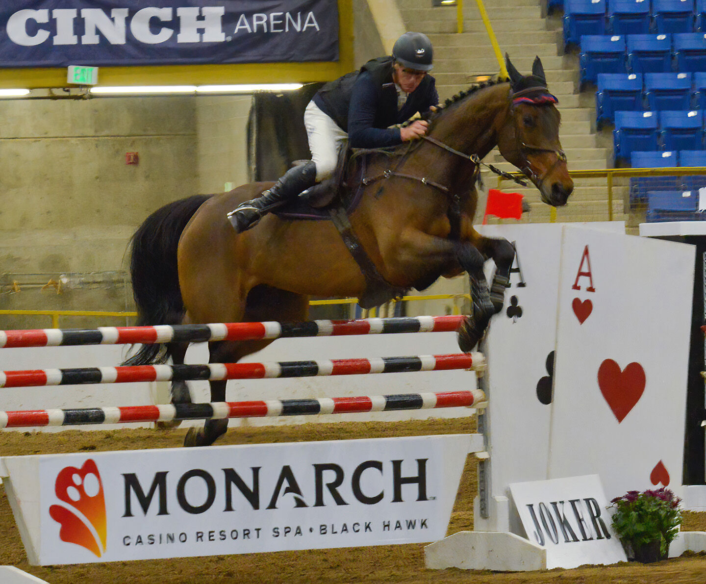 Charlie Carrel riding I'll Be Frank at the NWSS Gambler's Choice event